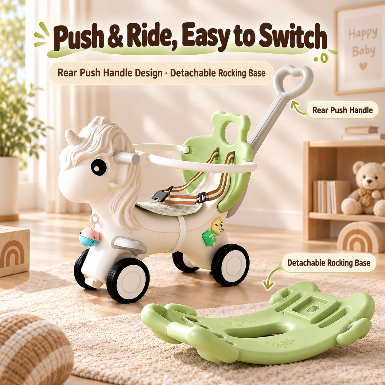 Unicorn Rocking Toy - product detail 4